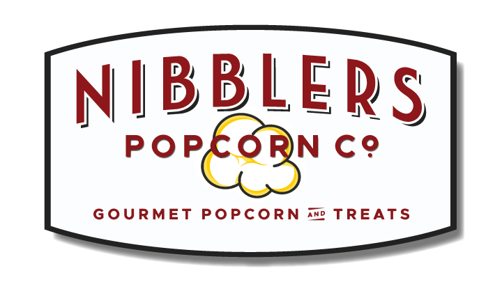 Nibblers Popcorn Company logo.
