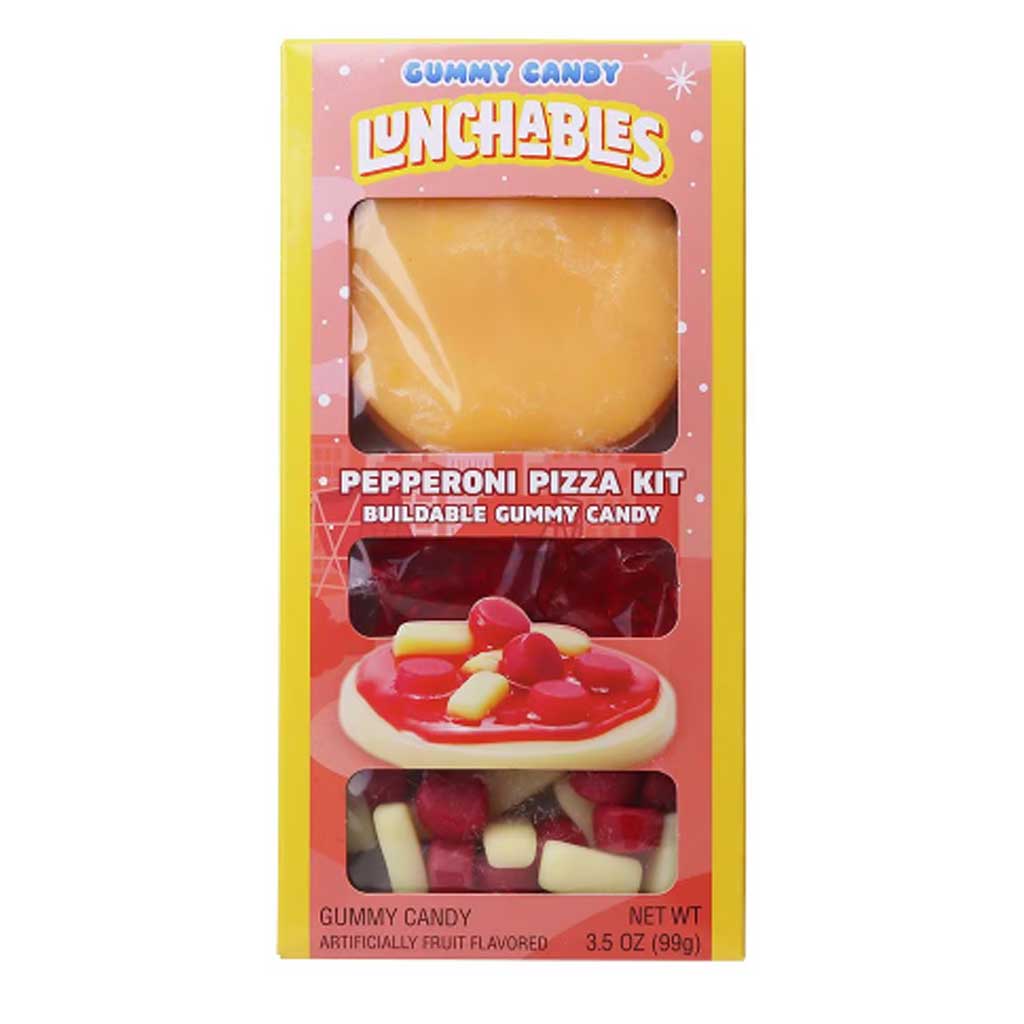 Gummy Lunchables Pizza Box Confection - Nibblers Popcorn Company