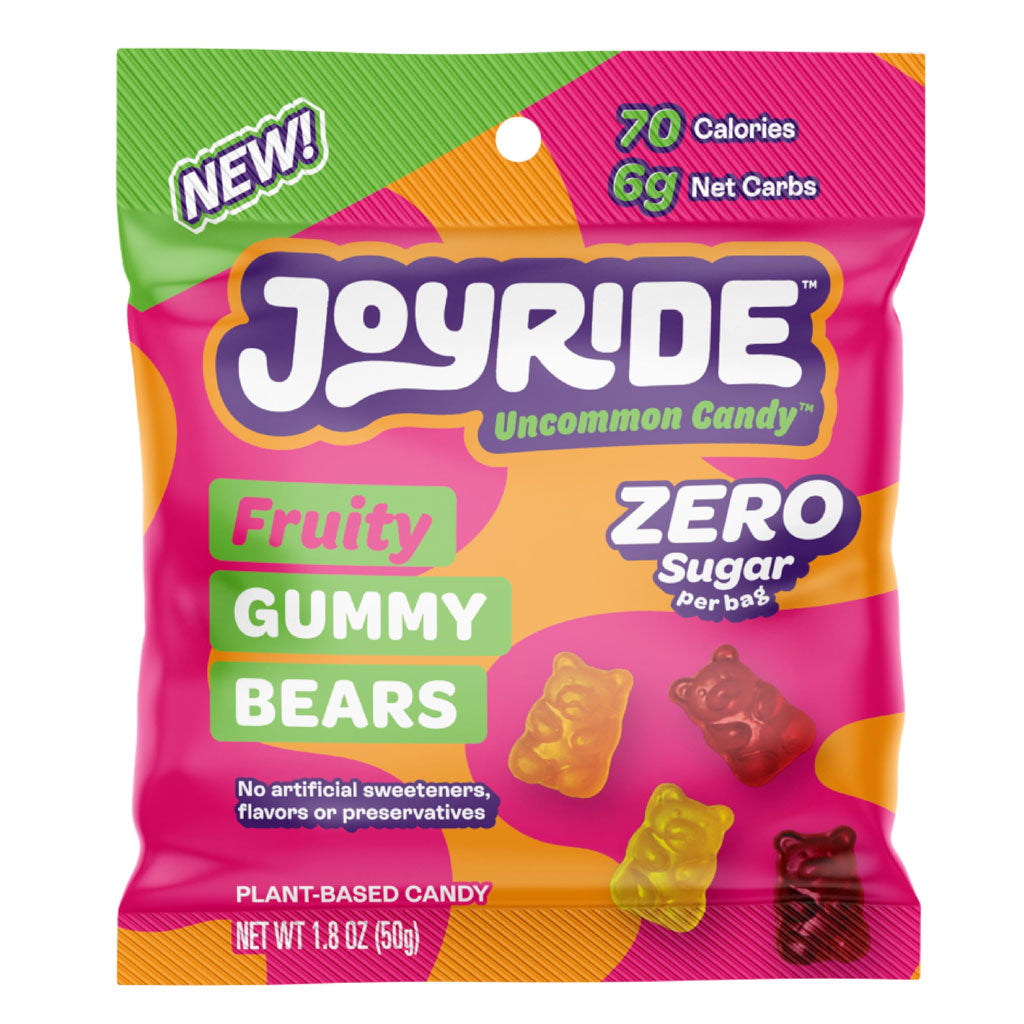 Joyride Zero Sugar Fruity Gummy Bears Confection - Nibblers Popcorn Company