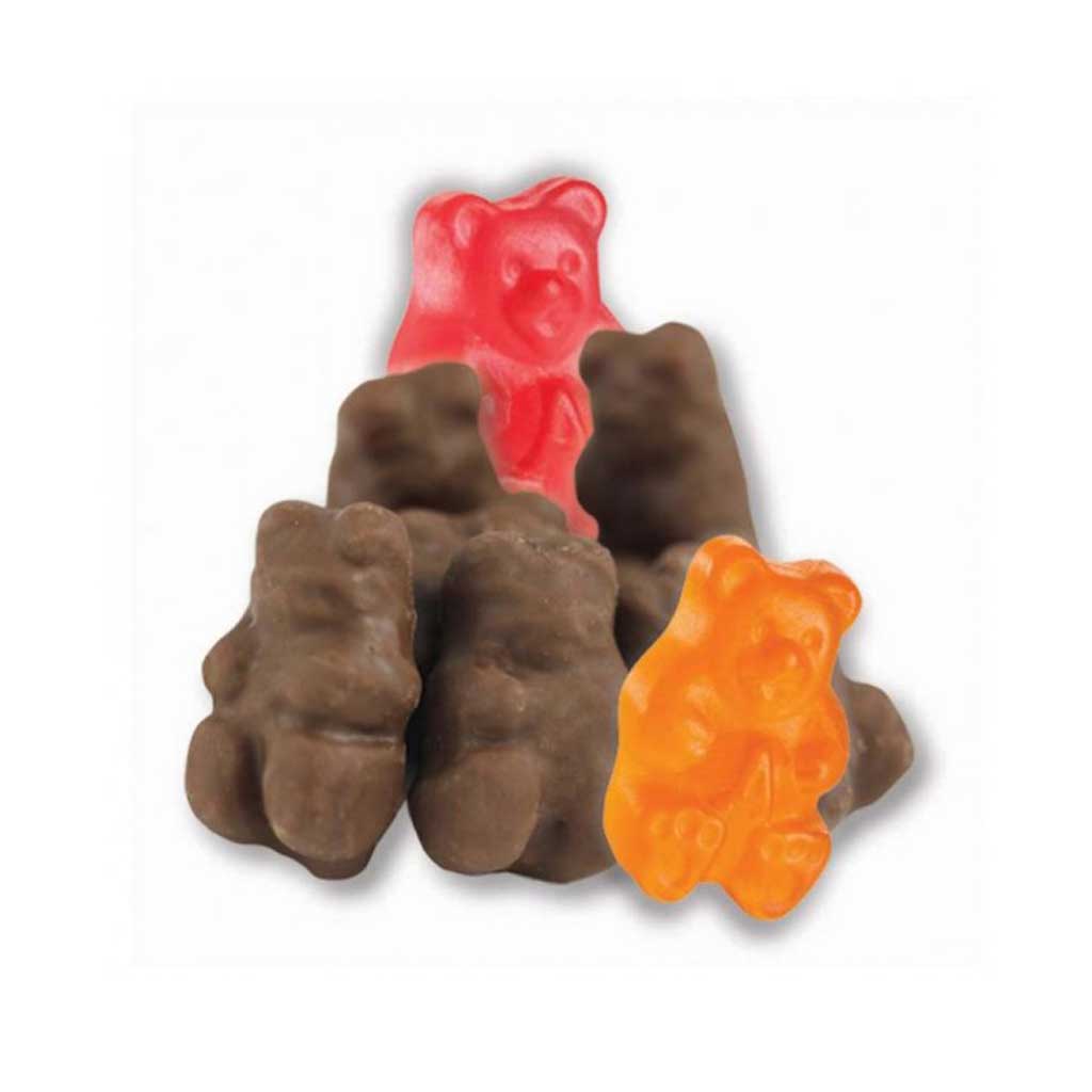 Chocolate Covered Gummi Bears Confection - Nibblers Popcorn Company