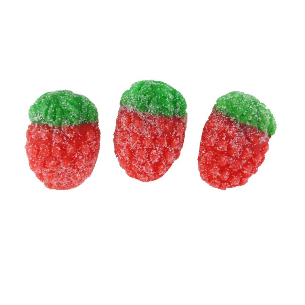 Gummy Sour Strawberries Confection - Nibblers Popcorn Company