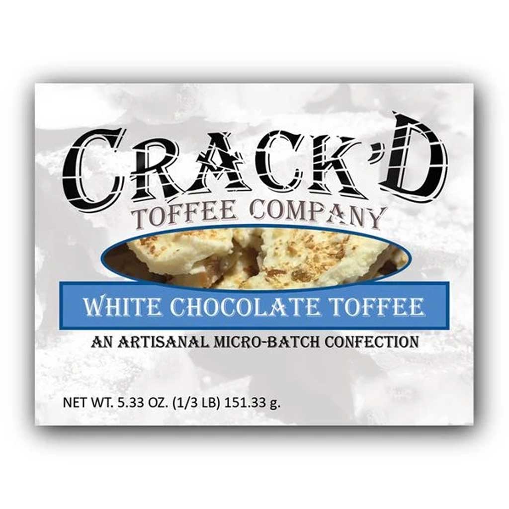 Crack’d Toffee - White Chocolate Confection - Nibblers Popcorn Company