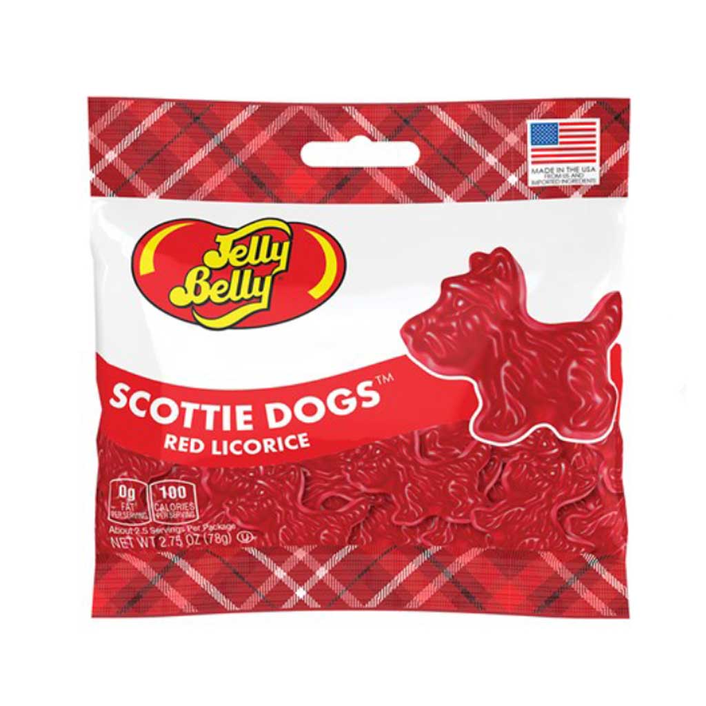 Jelly Belly Scottie Dogs - Red Licorice Confection - Nibblers Popcorn Company