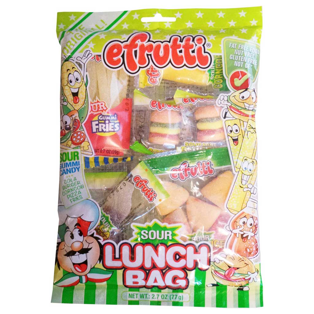 efrutti Sour Gummi Lunch Bag Confection - Nibblers Popcorn Company