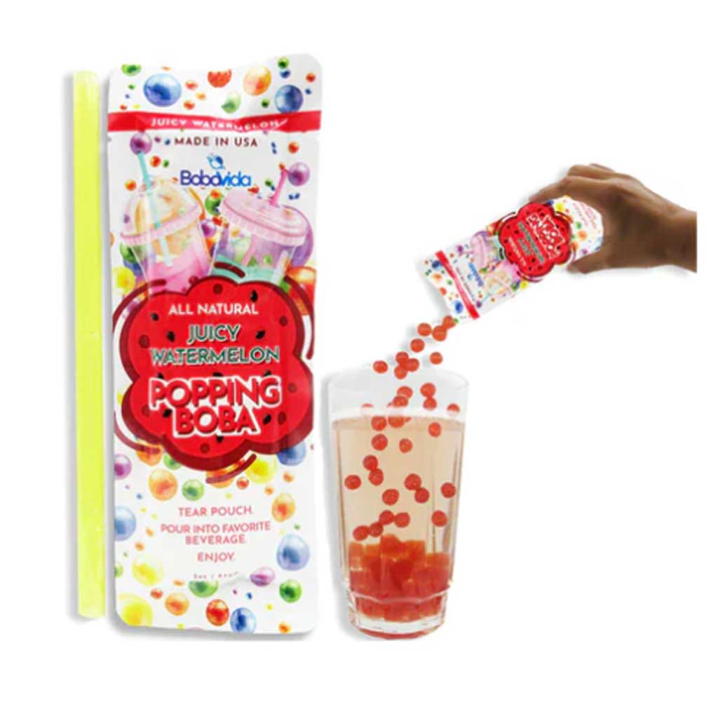 Popping Boba - Juicy Watermelon Confection - Nibblers Popcorn Company