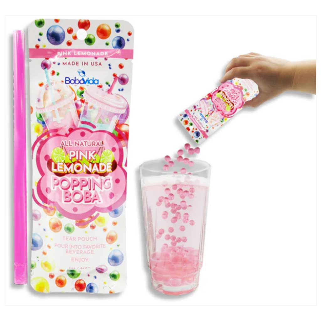 Popping Boba - Pink Lemonade Confection - Nibblers Popcorn Company