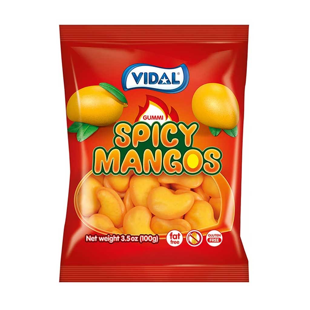 Spicy Gummy Mangos Confection - Nibblers Popcorn Company