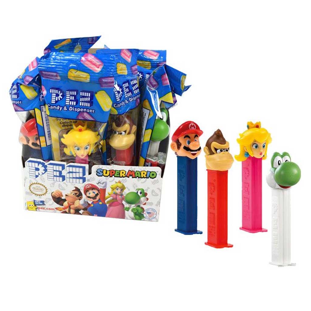 Pez Dispensers - Nintendo Mario Confection - Nibblers Popcorn Company
