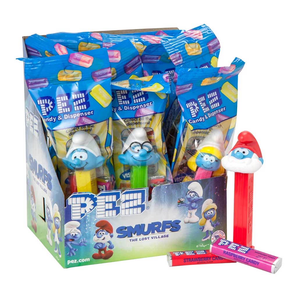Pez Dispensers - Smurfs Confection - Nibblers Popcorn Company