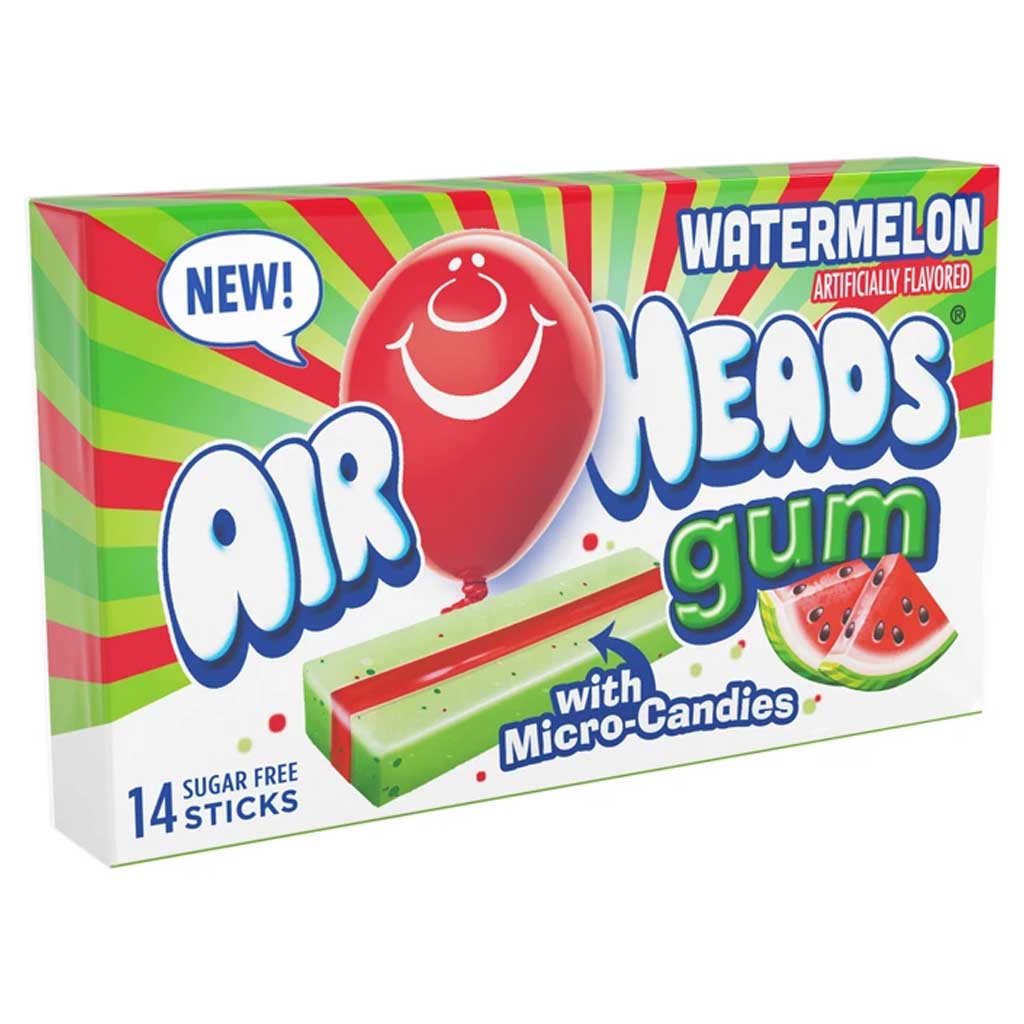 Airheads Watermelon Gum Confection - Nibblers Popcorn Company