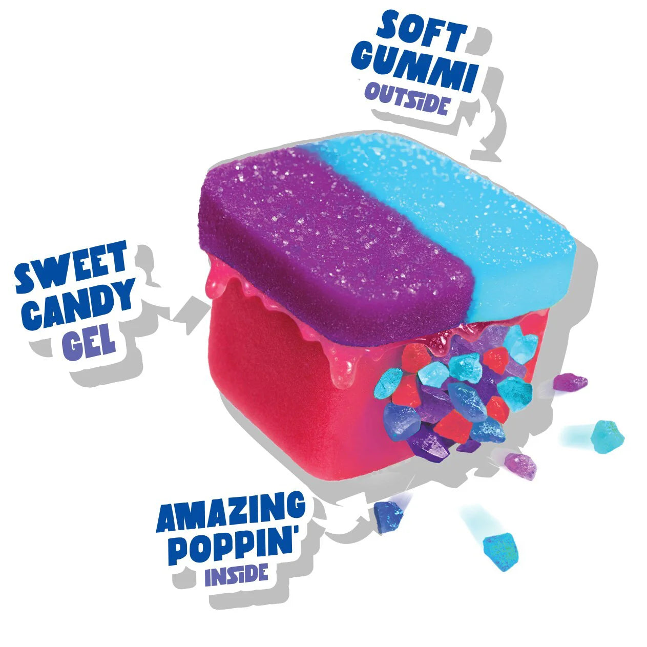 Gummi Popz - Wild Berry Confection - Nibblers Popcorn Company