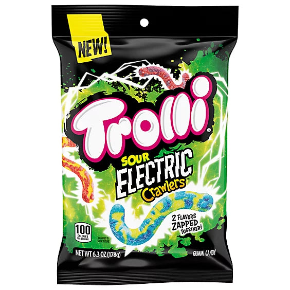 Trolli Sour Electric Crawlers Confection - Nibblers Popcorn Company