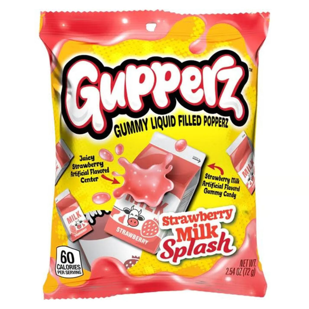 Gupperz - Strawberry Milk Splash Confection - Nibblers Popcorn Company