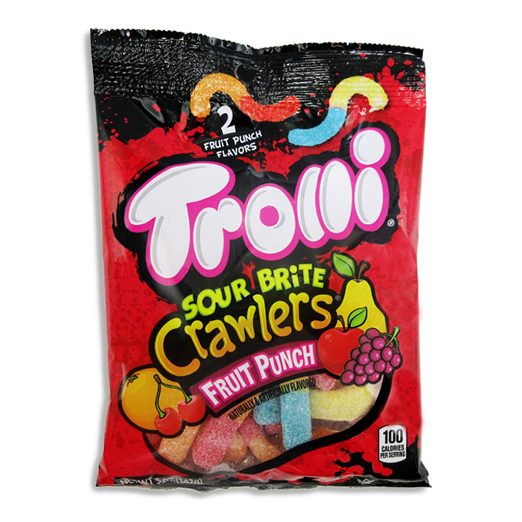 Trolli Sour Bursting Crawlers - Fruit Punch Confection - Nibblers Popcorn Company