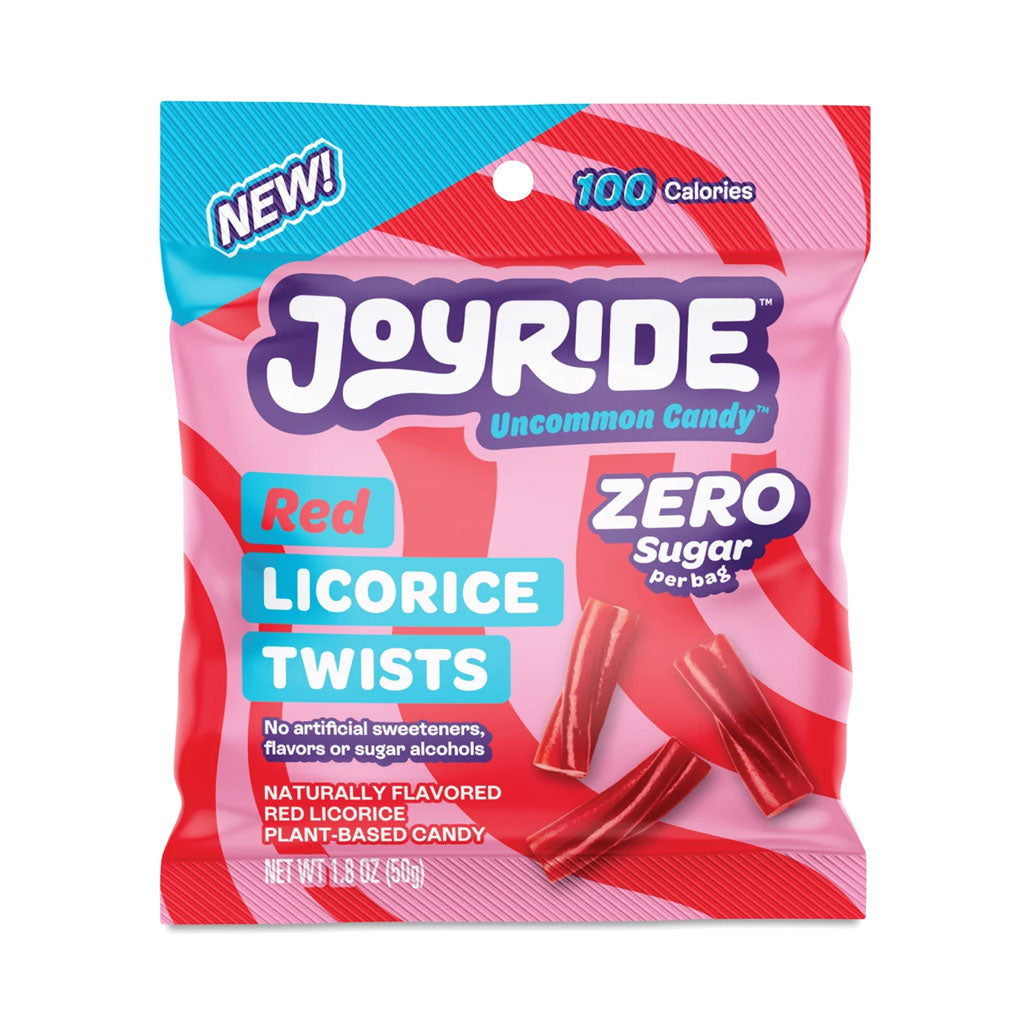 Joyride Zero Sugar Red Licorice Twists Confection - Nibblers Popcorn Company