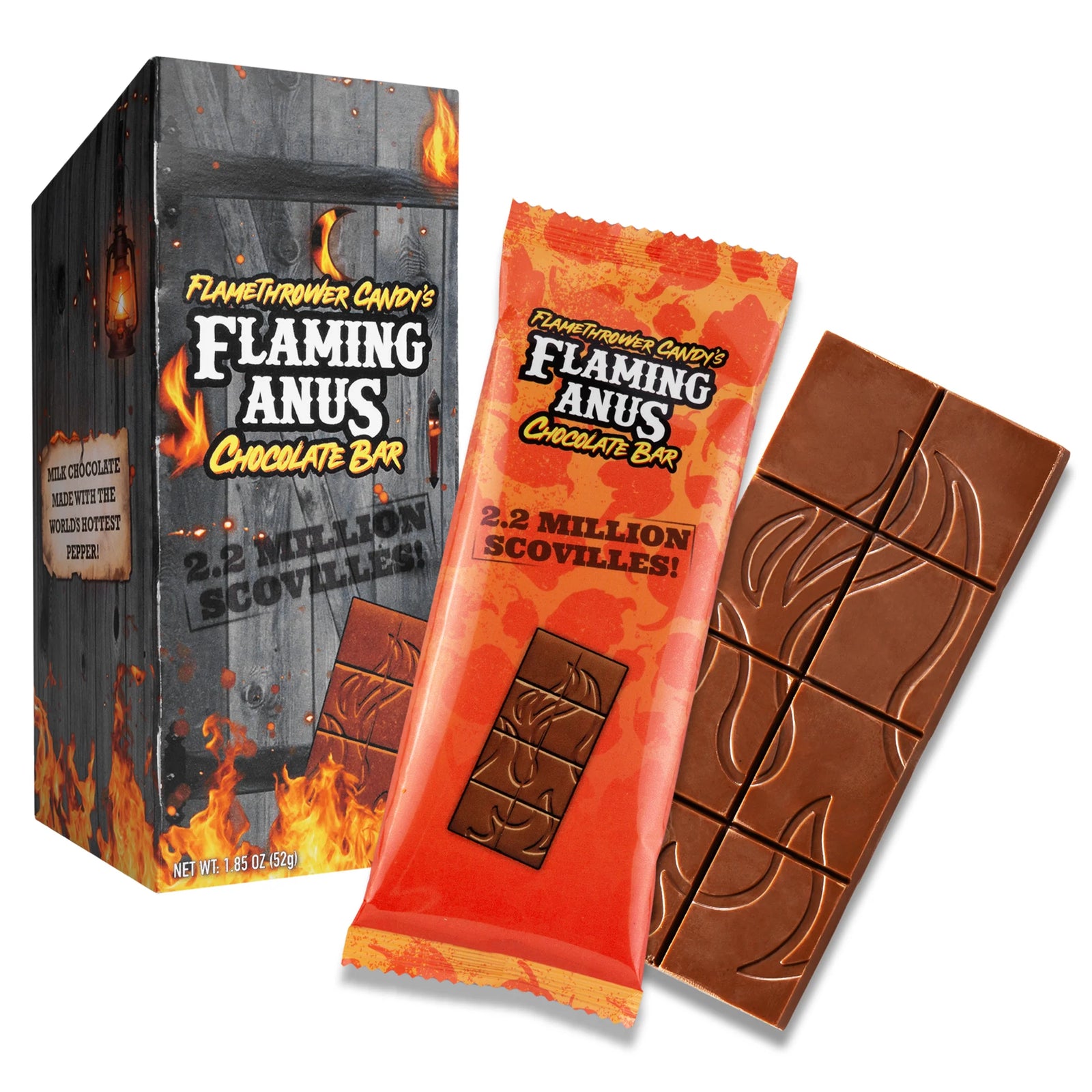 Flaming Anus Chocolate Bar Confection - Nibblers Popcorn Company