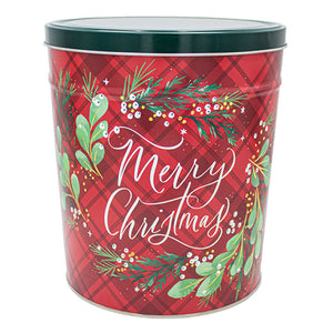 Christmas Plaid Tin