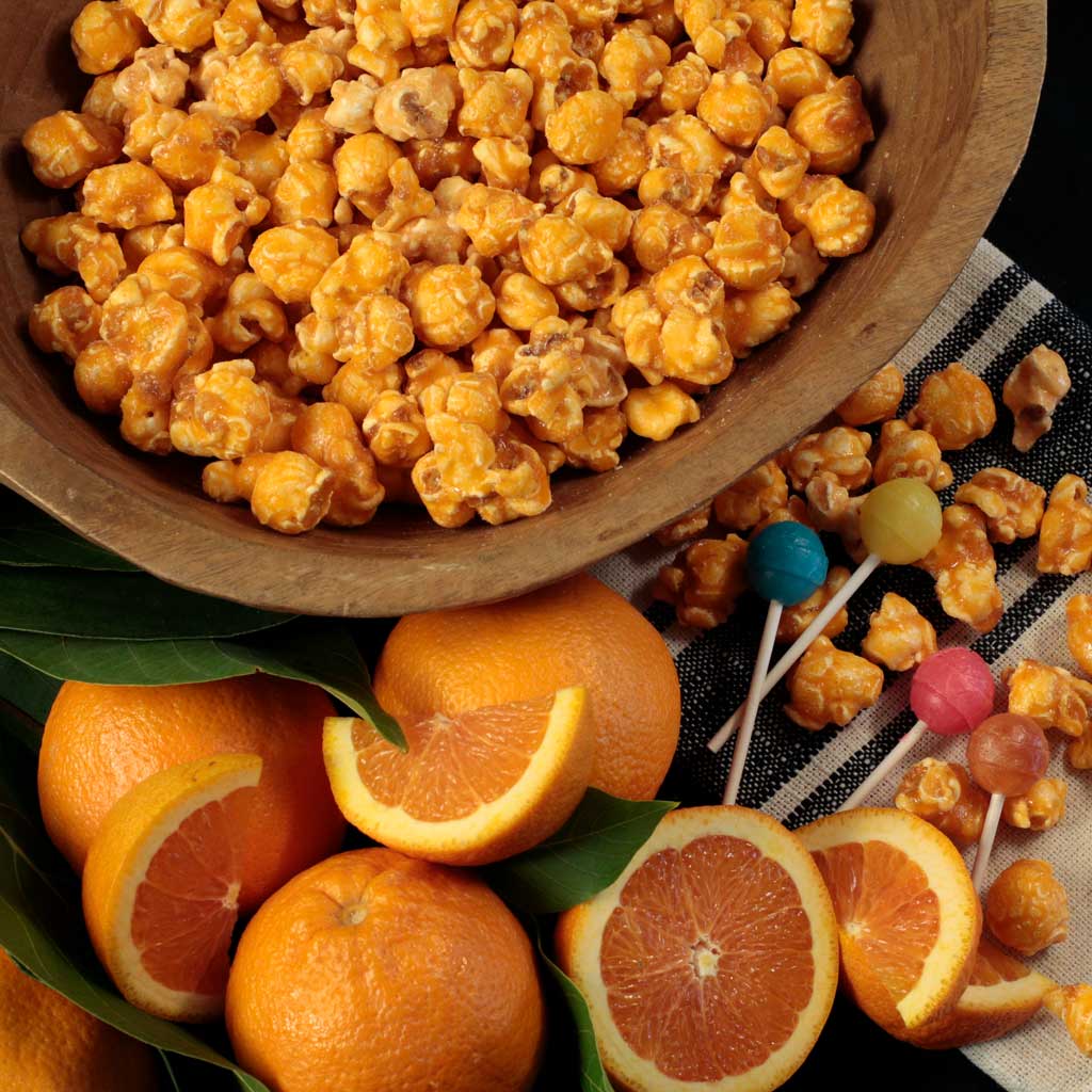 Testy Tangerine Popcorn - Nibblers Popcorn Company