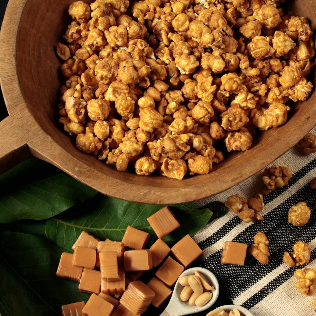 Caramel Peanut Popcorn - Nibblers Popcorn Company