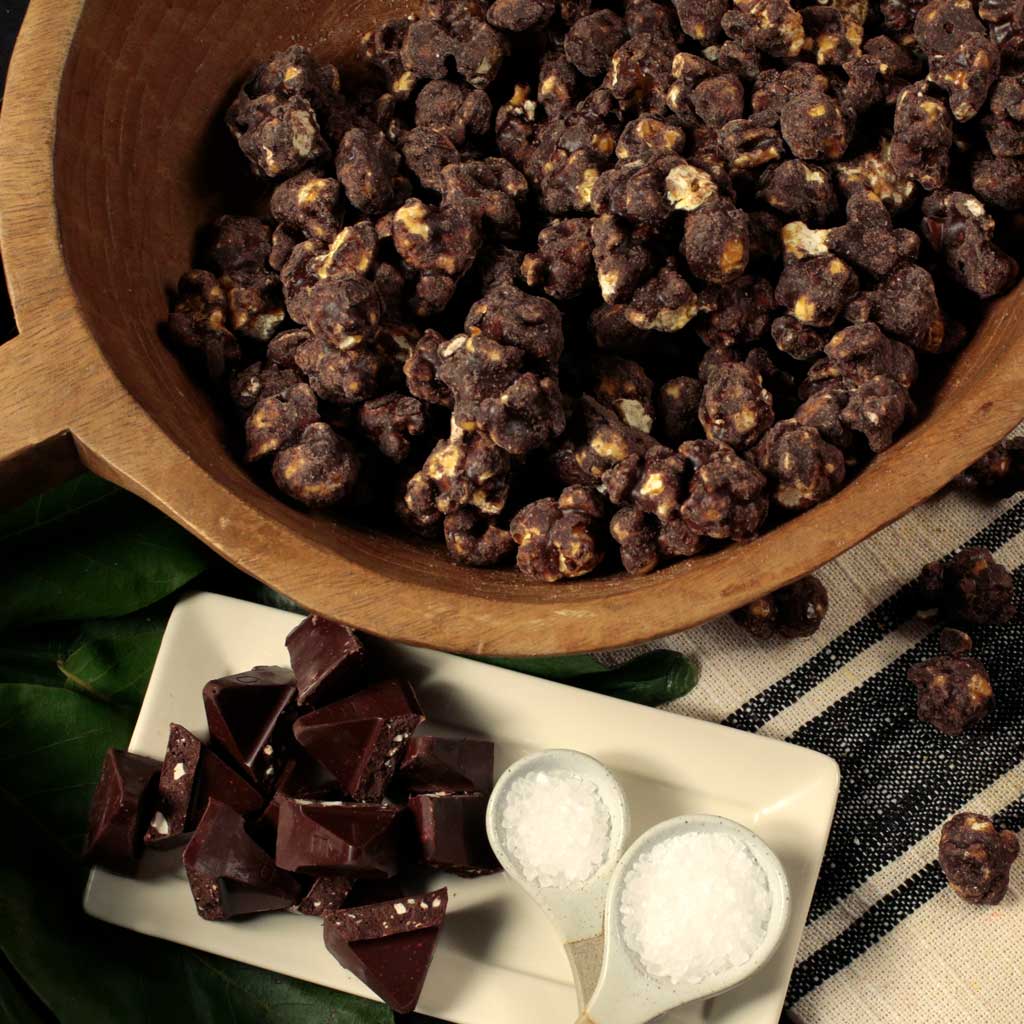 Dark Chocolate Sea Salt Popcorn - Nibblers Popcorn Company