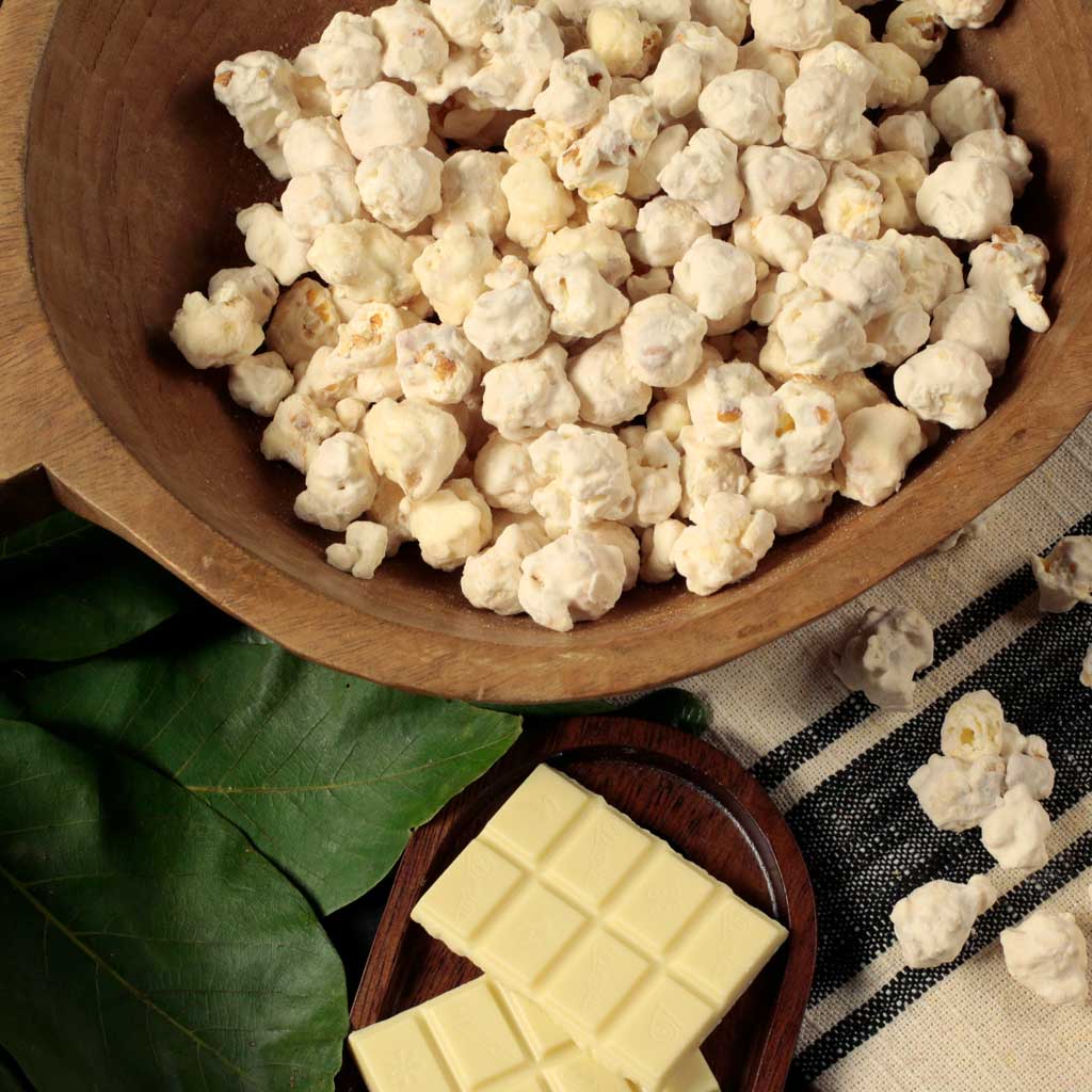 White Chocolate Popcorn - Nibblers Popcorn Company