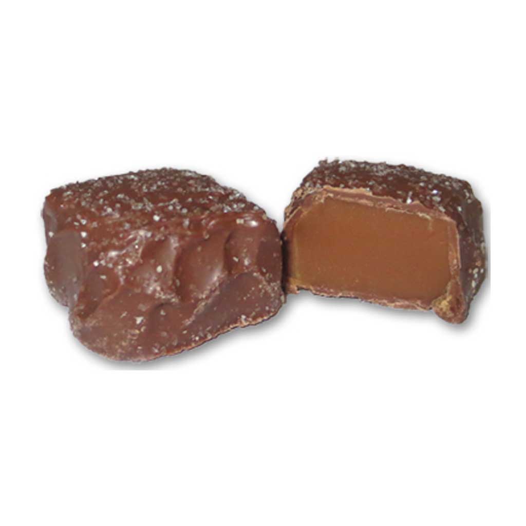Milk Chocolate Sea Salt Vanilla Caramels Confection - Nibblers Popcorn Company