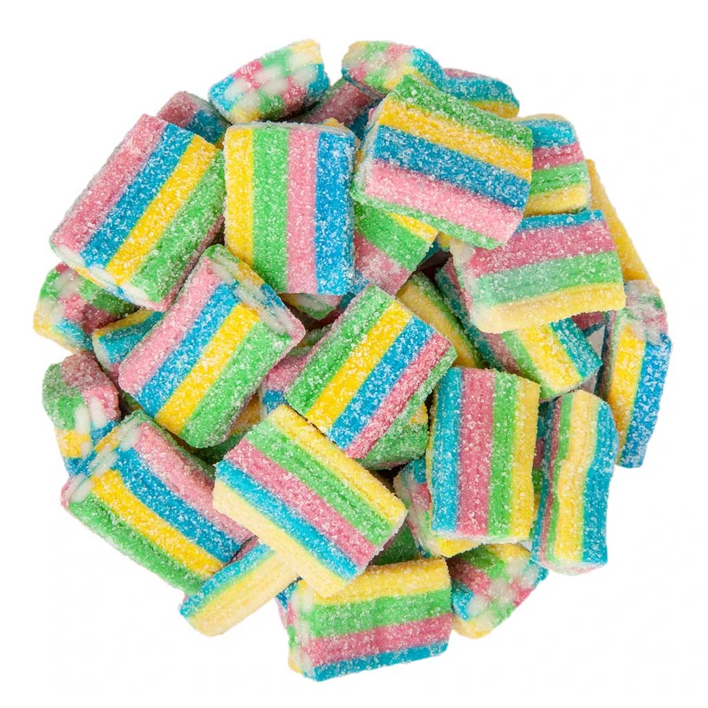 Sour Rainbow Bricks Confection - Nibblers Popcorn Company