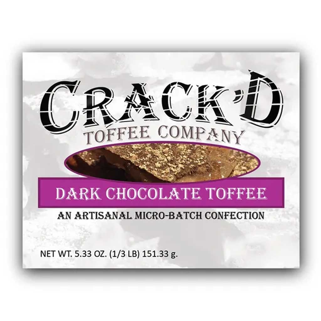 Crack’d Toffee - Dark Chocolate Confection - Nibblers Popcorn Company