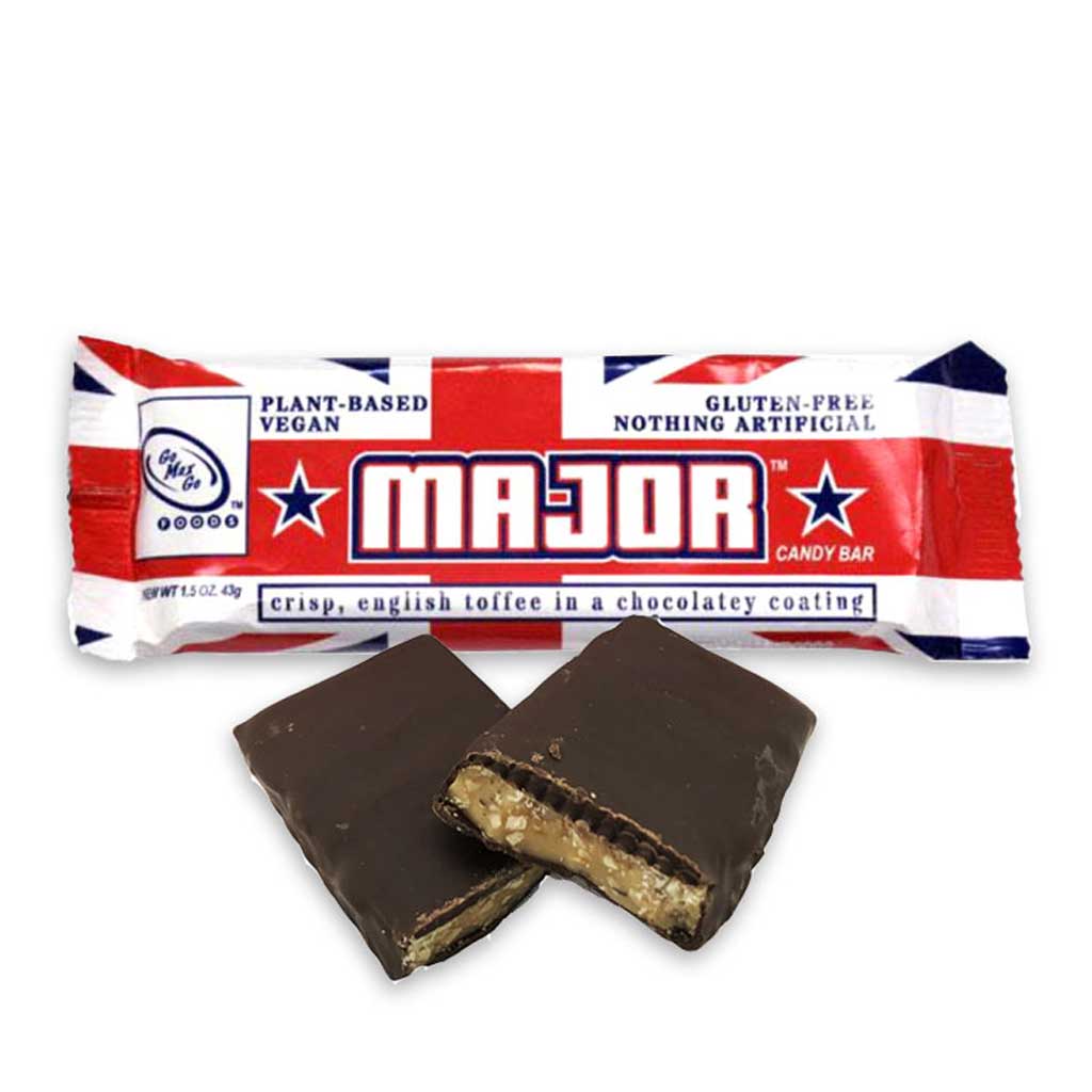 Major Go Vegan Toffee Bar Confection - Nibblers Popcorn Company