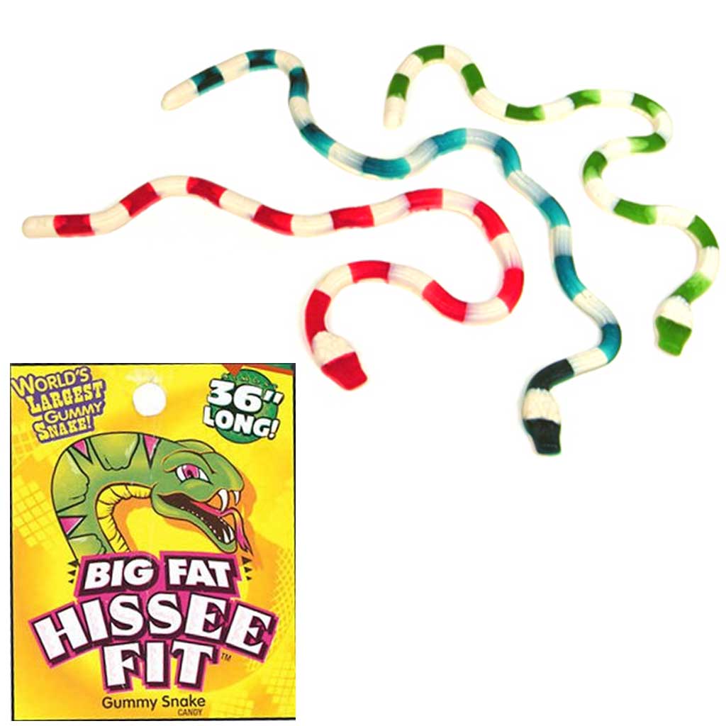 Hissee Fit Giant Gummy Snake Confection - Nibblers Popcorn Company
