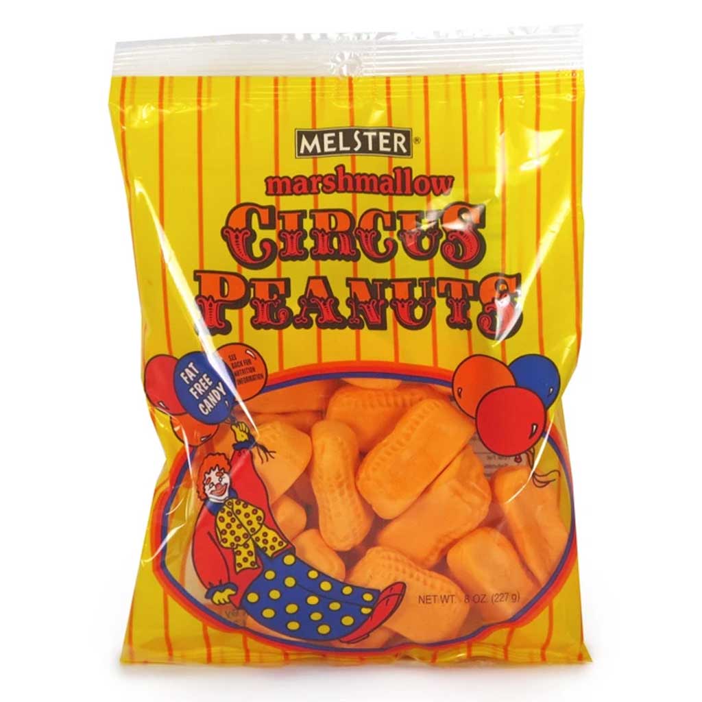 Circus Peanuts Peg Bag Confection - Nibblers Popcorn Company