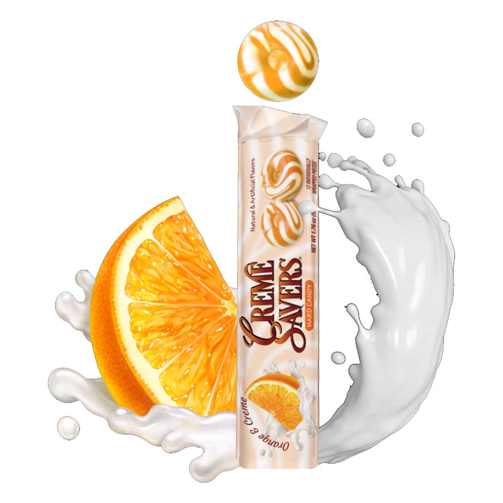 Creme Savers Rolls - Orange Confection - Nibblers Popcorn Company