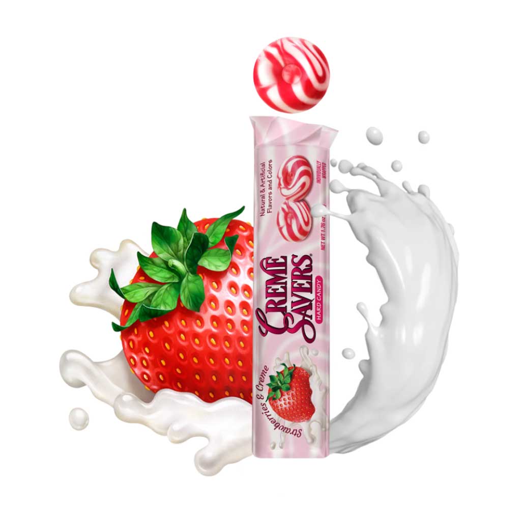 Creme Savers Rolls - Strawberry Confection - Nibblers Popcorn Company