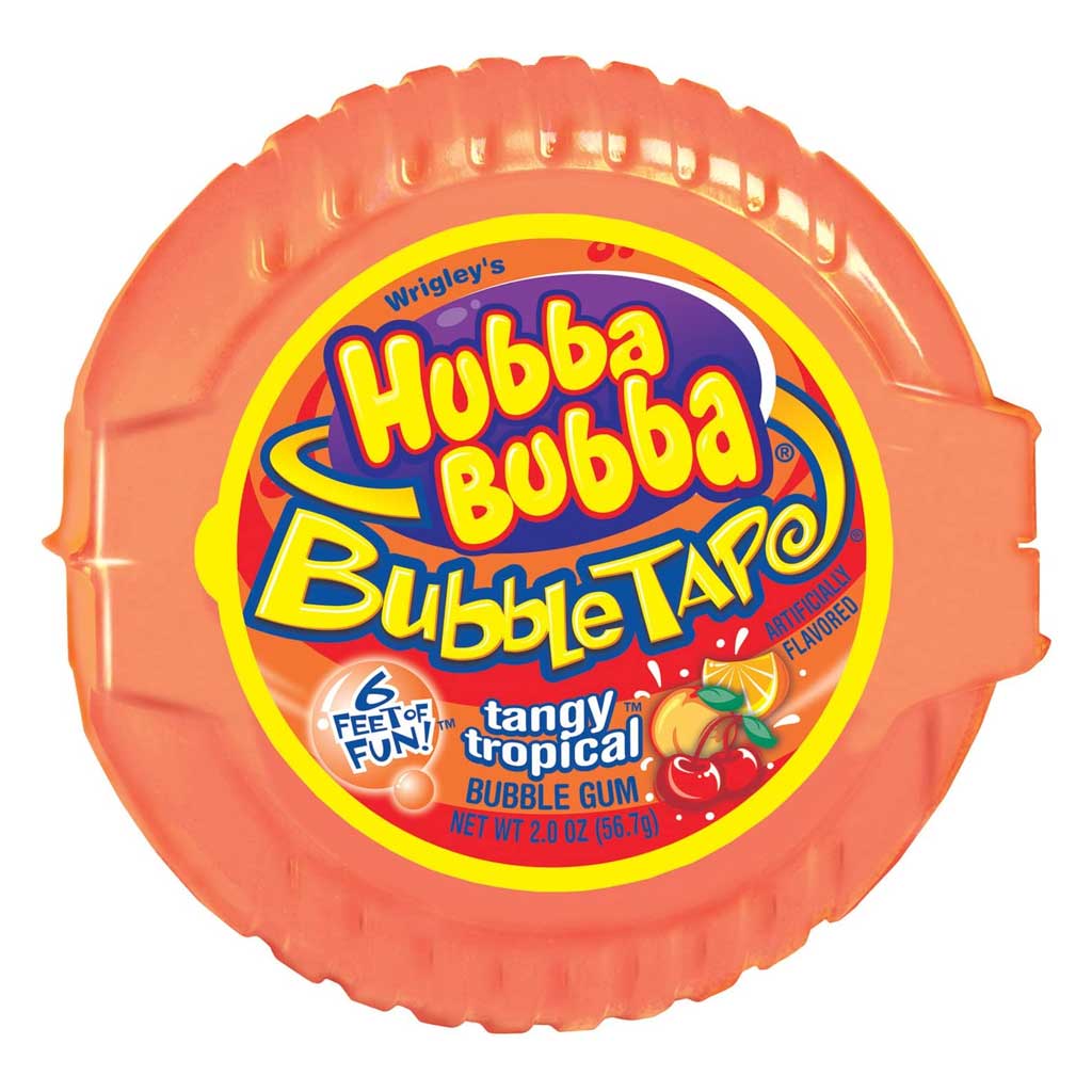 Hubba Bubba Bubble Tape - Tangy Tropical Confection - Nibblers Popcorn Company