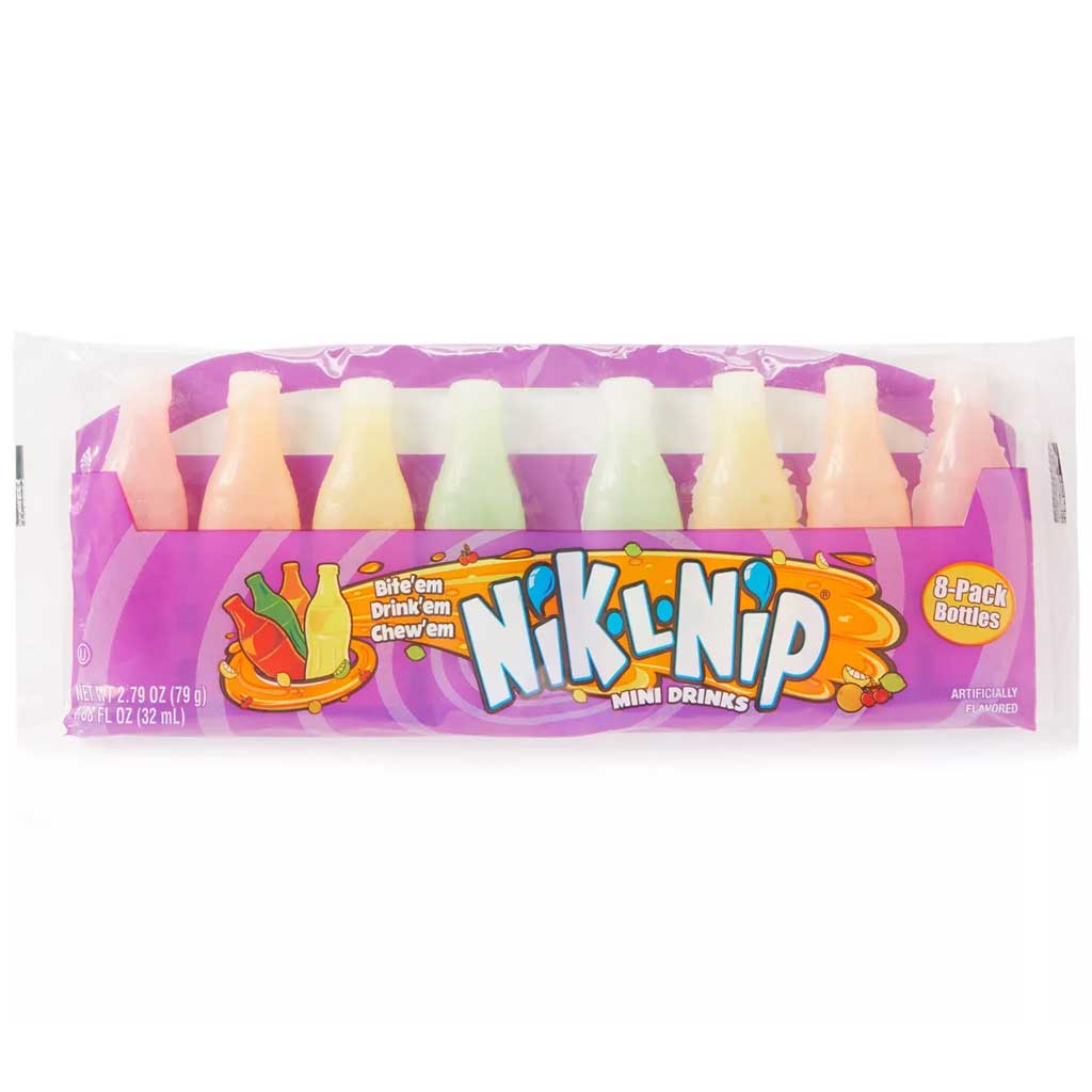 Nik-l-Nip Wax Bottles - 8 pack Confection - Nibblers Popcorn Company