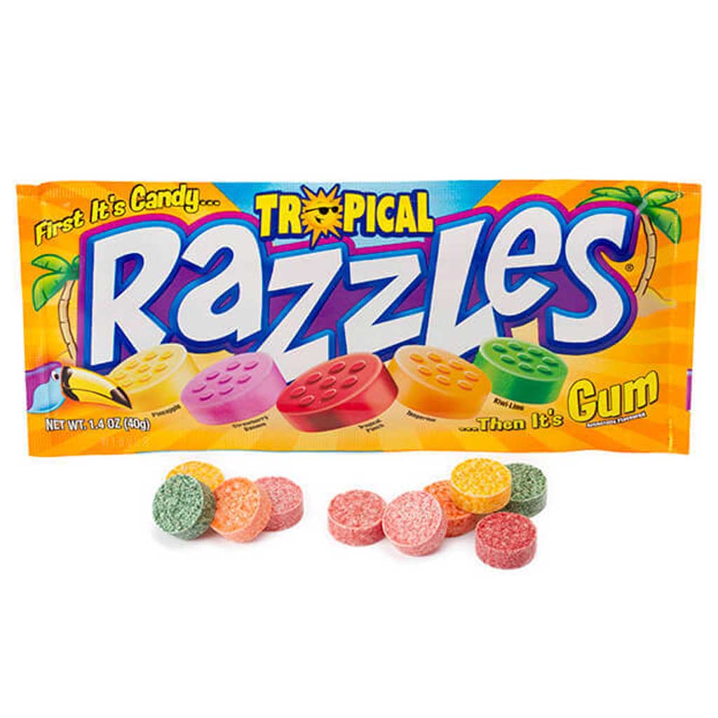 Tropical Razzles Confection - Nibblers Popcorn Company