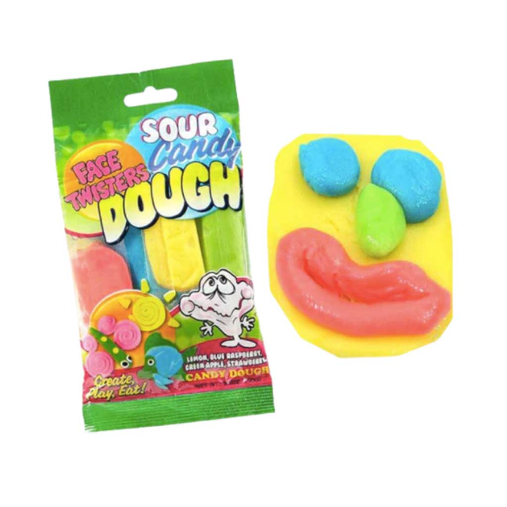 Face Twisters Sour Candy Dough Confection - Nibblers Popcorn Company