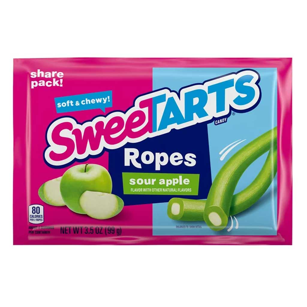 Sweetarts Ropes - Sour Apple Confection - Nibblers Popcorn Company