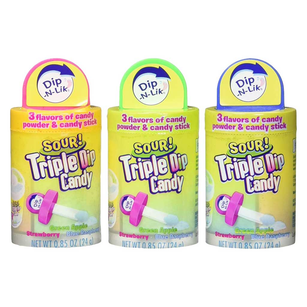 Dip-N-Lik Sour Triple Dip Candy Confection - Nibblers Popcorn Company
