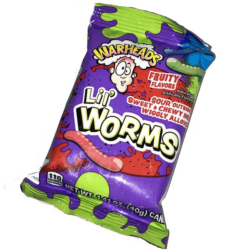 Warheads Lil Worms Confection - Nibblers Popcorn Company