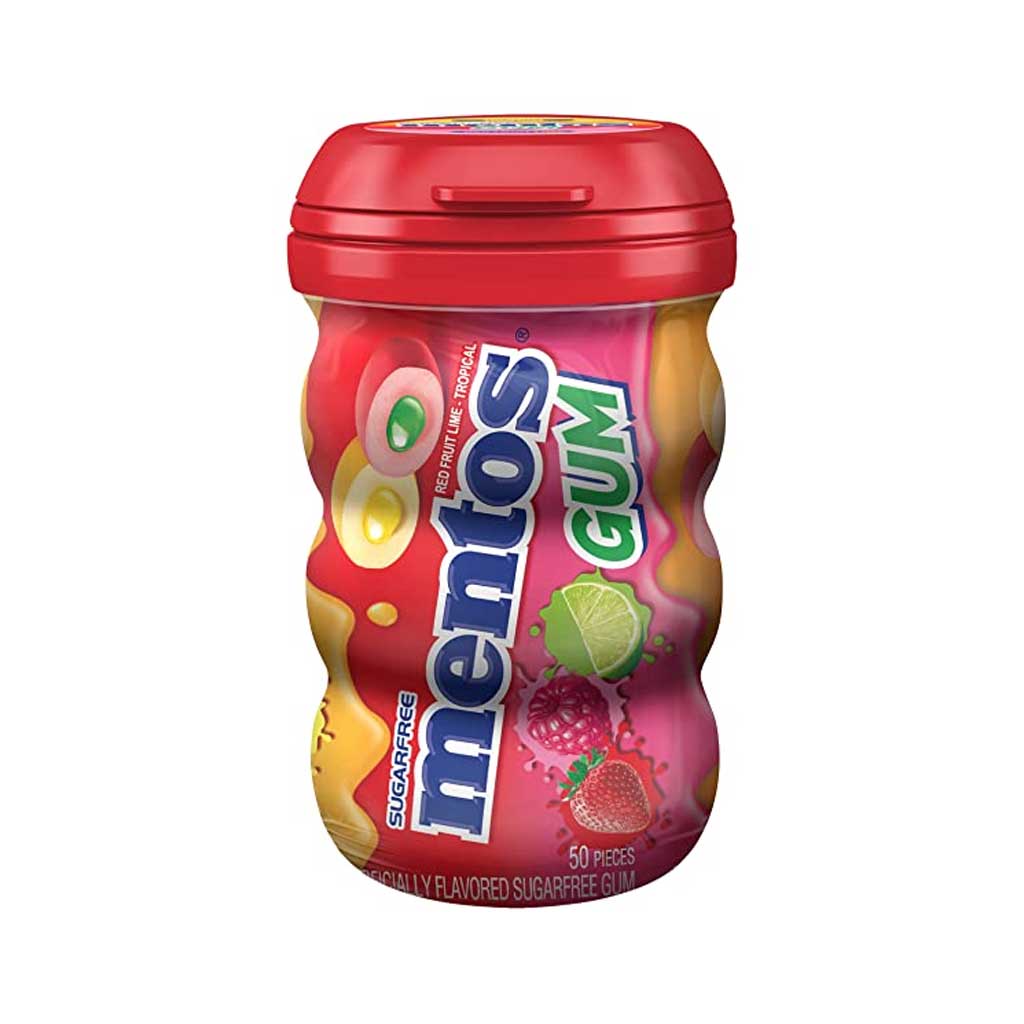 Mentos Red Fruit and Lime Gum Confection - Nibblers Popcorn Company