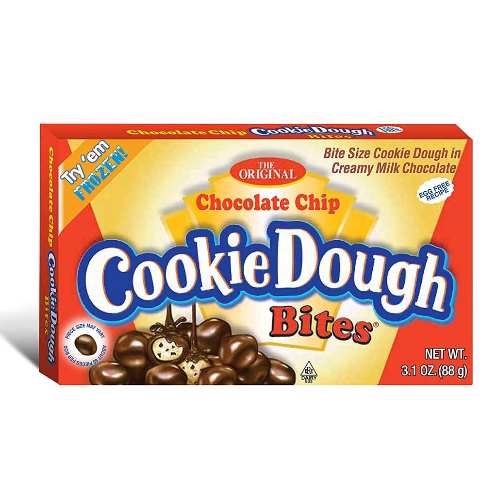 Chocolate Chip Cookie Dough Bites Theaterbox Confection - Nibblers Popcorn Company