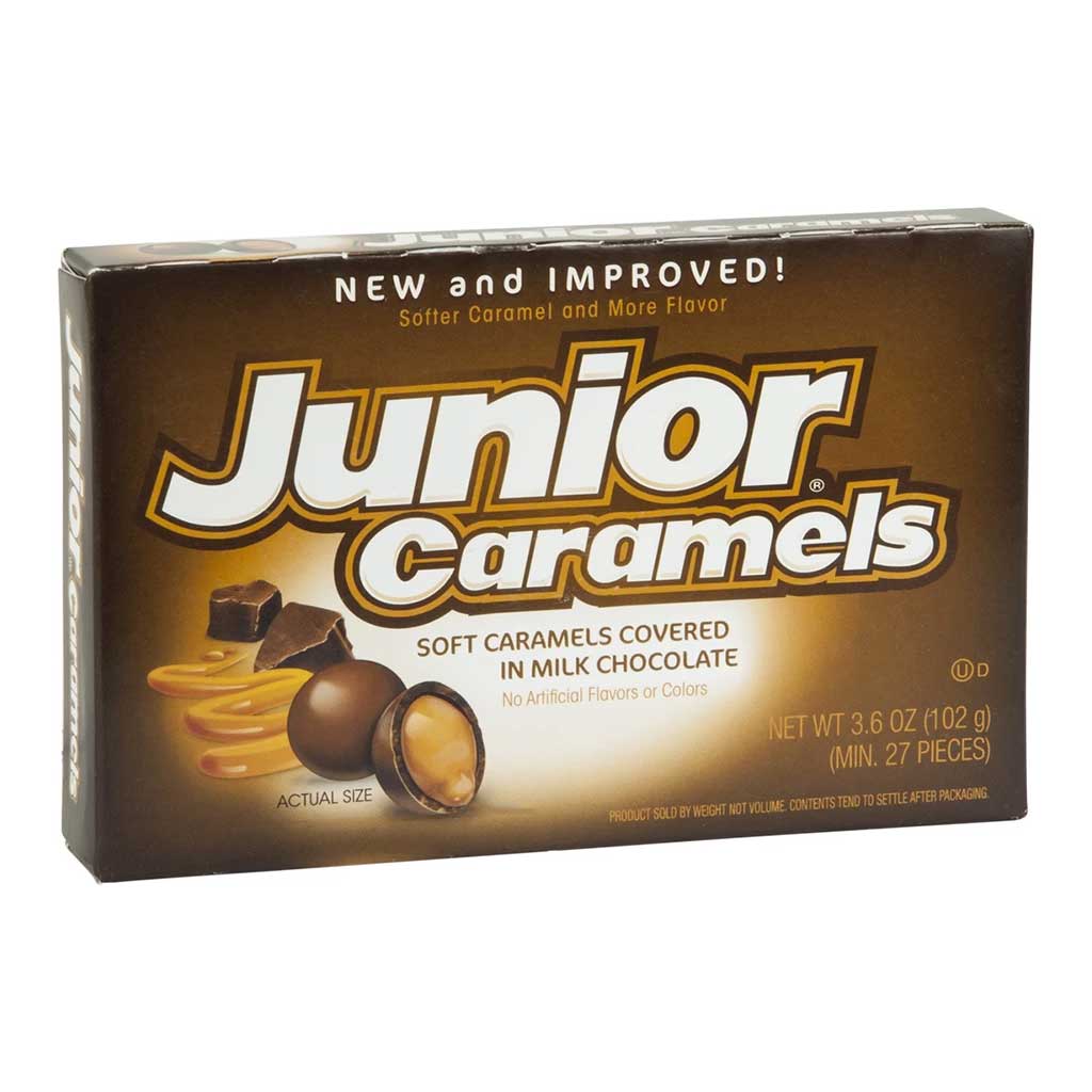 Junior Caramels Theaterbox Confection - Nibblers Popcorn Company