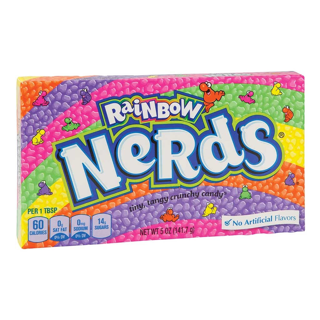 Rainbow Nerds Theaterbox Confection - Nibblers Popcorn Company