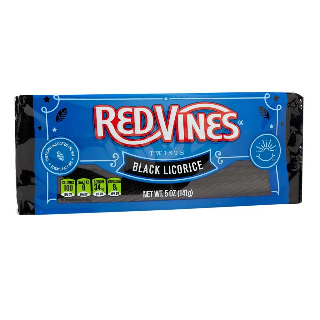 Red Vines Black Licorice Confection - Nibblers Popcorn Company